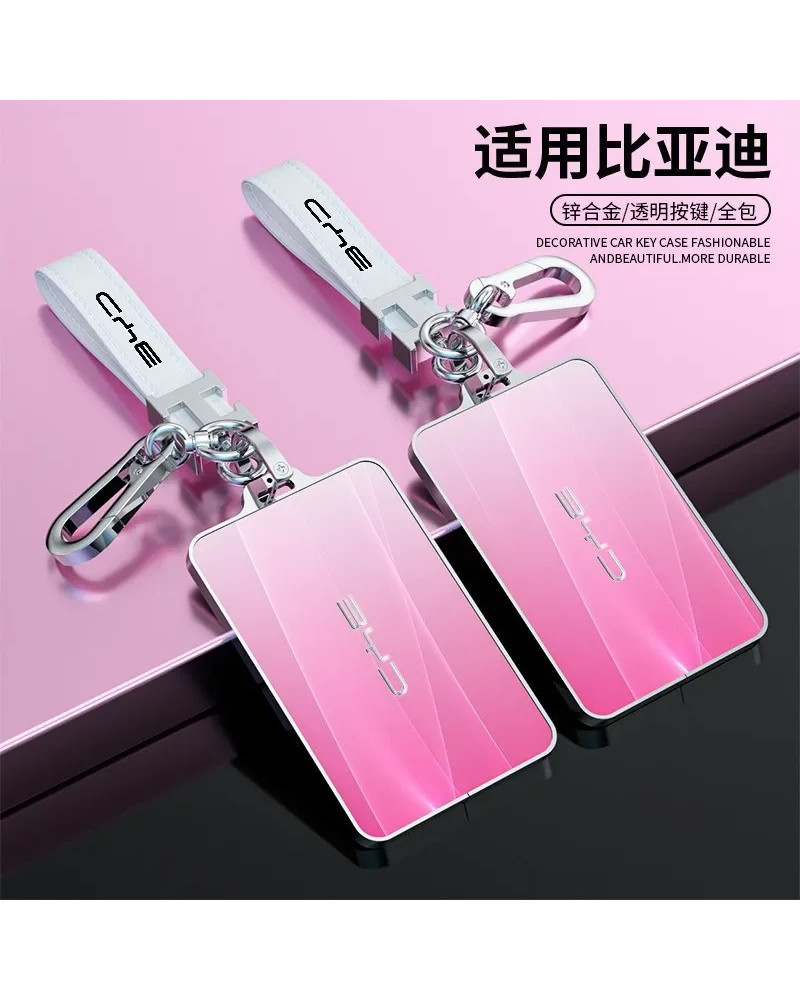 Funda para llave de coche de aleación de Zinc con tarjeta NFC para BYD