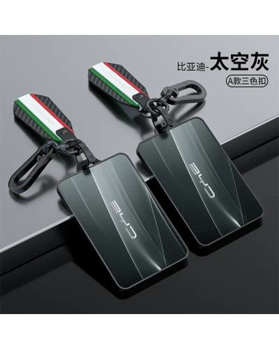 Funda para llave de coche de aleación de Zinc con tarjeta NFC para BYD