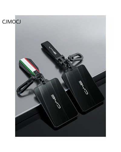 Funda para llave de coche de aleación de Zinc con tarjeta NFC para BYD