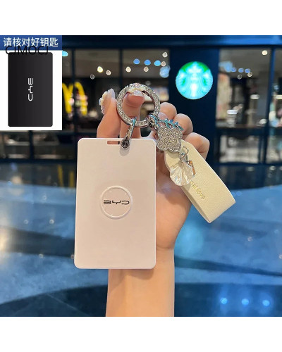 Funda para llave de coche con tarjeta NFC, carcasa Fob para BYD Qin Pl