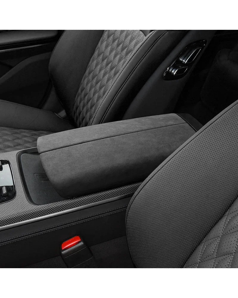 Adecuado para BYD Han Alcantara cubierta de caja de reposabrazos centr