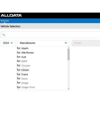 2024 Alldata Auto Data Car Data Software Online Account for Car Repair