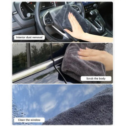 Microfiber Car Cleaning Towel Double-Sided Ultra Absorbent Car Wash Cleaning Cloth Soft Scratch Proof Lint Washing Towel