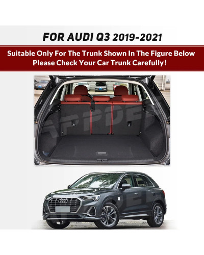 Alfombrilla personalizada para maletero de coche, forro de carga, alfombra, accesorios, decoración Interior, Audi Q3, 2019, 2020