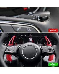 Paleta de cambio de volante para coche, accesorio deportivo de 2 piezas para Audi A4, B9, A8, Q5, Q7, S5, A7, TT, TTS 2016, 2017