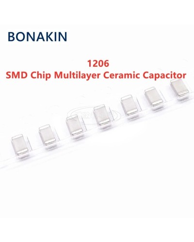 Condensador cerámico multicapa, Chip NPO SMD, 50 piezas, 1206, 100, 27
