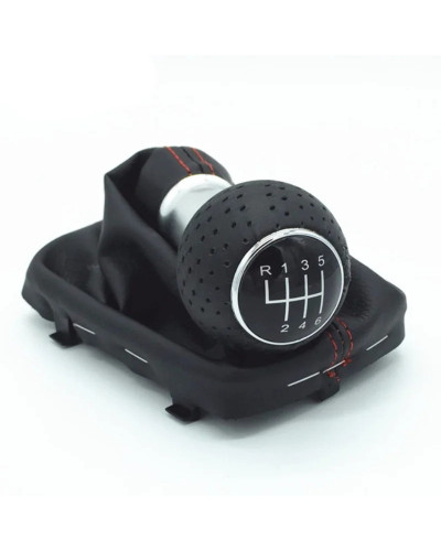 Perilla de palanca de cambios de velocidad, cubierta de bota de cuero para Audi A3 8L 1.6L 5/6-1996, accesorios de estilo de c