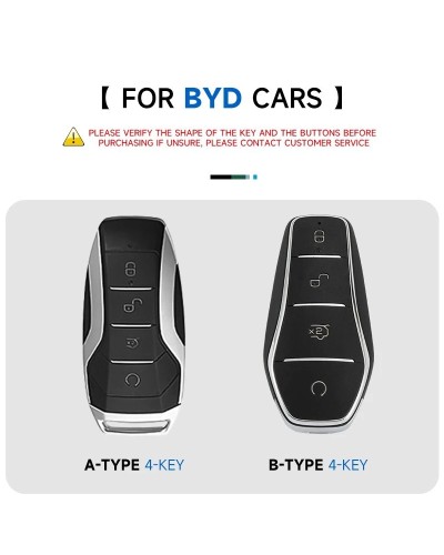 Funda de cuero genuino para llave de coche, funda para llave para BYD 