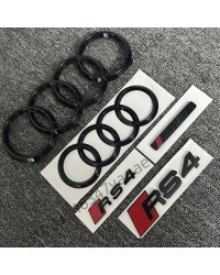 Juego de 5 unidades de insignia delantera y trasera de cuatro anillos para reacondicionamiento de Audi RS4 2016-2020, insignia t