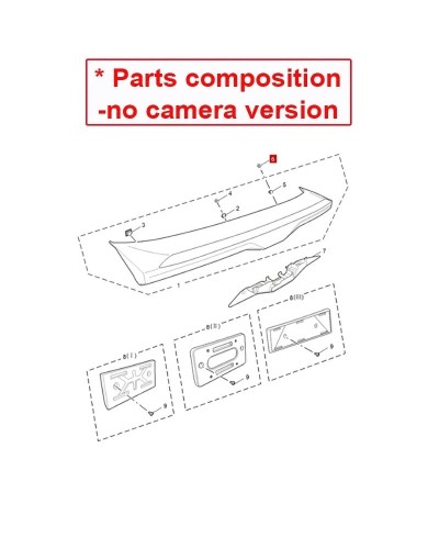 Panel embellecedor Exterior para puerta trasera de coche, compatible c