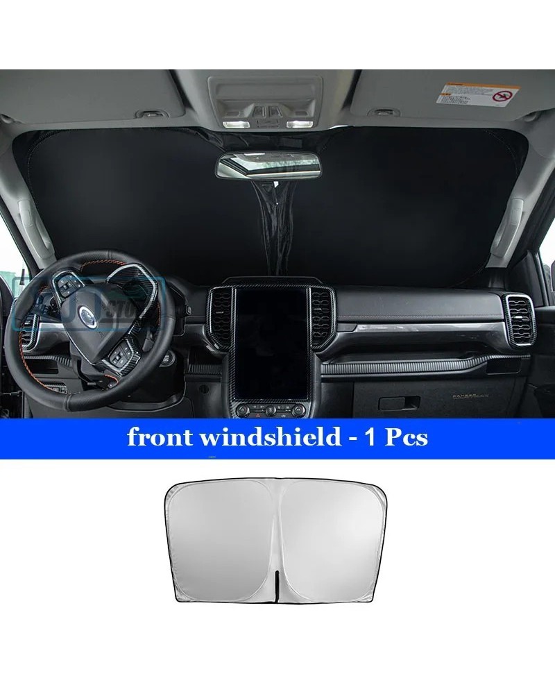 Para Ford Ranger T9 2023 2024 dedicado todo negro parasol para ventana