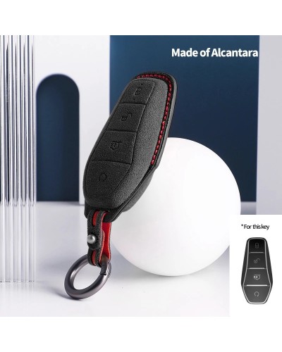 Funda para llave de coche Alcantara, carcasa para BYD Qin Plus dmi Att