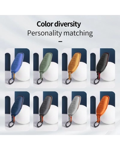 Funda para llave de coche Alcantara, carcasa para BYD Qin Plus dmi Att