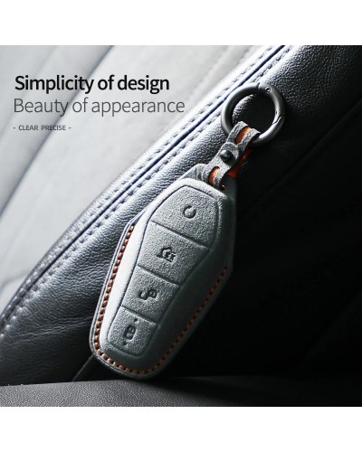 Funda para llave de coche Alcantara, carcasa para BYD Qin Plus dmi Att