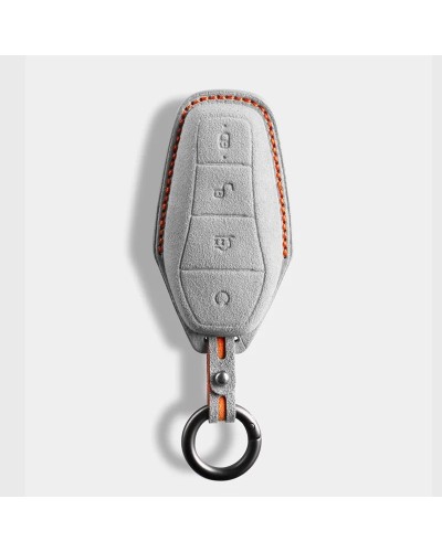 Funda para llave de coche Alcantara, carcasa para BYD Qin Plus dmi Att