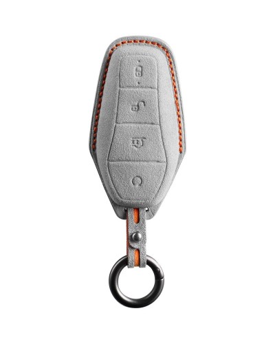 Funda para llave de coche Alcantara, carcasa para BYD Qin Plus dmi Att