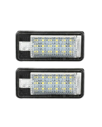 Luz piezas para matrícula de coche, accesorio para Audi A3, S3, A4, S4, RS4, A6, S6, RS6, A5, S5, Q7, A8, S8, H7B8, 2 unidades