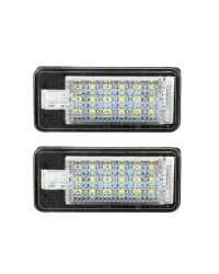 Luz piezas para matrícula de coche, accesorio para Audi A3, S3, A4, S4, RS4, A6, S6, RS6, A5, S5, Q7, A8, S8, H7B8, 2 unidades