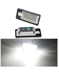 Luz piezas para matrícula de coche, accesorio para Audi A3, S3, A4, S4, RS4, A6, S6, RS6, A5, S5, Q7, A8, S8, H7B8, 2 unidades