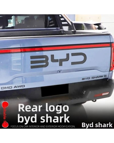 Adecuado para cubierta de insignia trasera BYD Shark 6, plástico ABS, 
