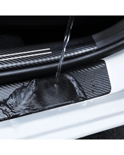 Placa de desgaste para puerta de coche, pegatinas decorativas de fibra