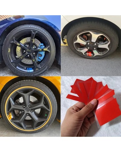 Calcomanías reflectantes para cubo de rueda de coche, cubierta resiste