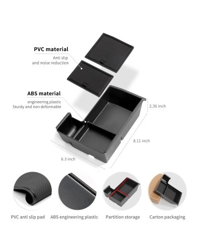 Caja de almacenamiento para reposabrazos de coche BYD Seal U Sealion 6