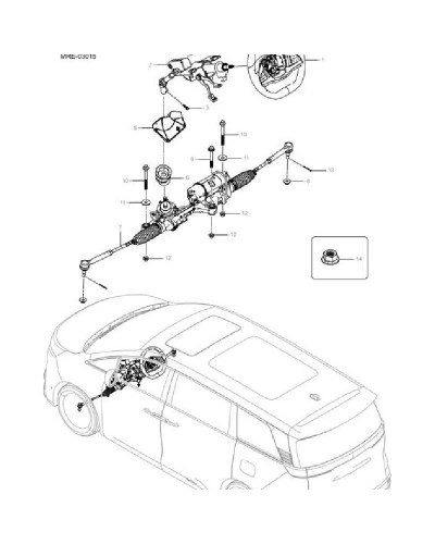 Sistema de dirección Para coche, accesorio Original Para Byd Denza D9 