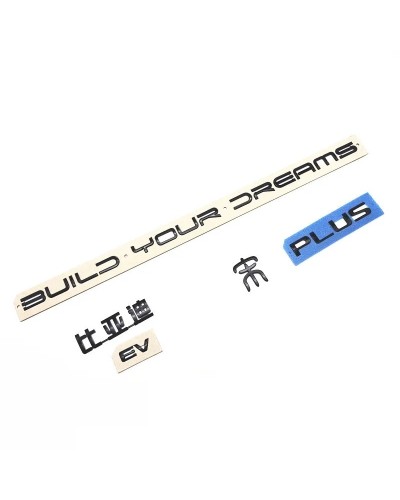 Para BYD Song PLUS DMi puerta trasera plateada brillante letra inglesa