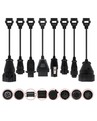 Full Set 8 PCS Car/Truck Cables For TCS PRO Diagnostic Connector