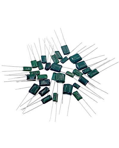 Kit surtido de condensadores de película Mylar, 620 unids/lote, 31 val