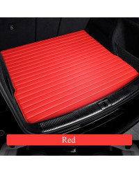 Alfombrilla personalizada de cuero a rayas para maletero de coche, alfombra con detalles interiores para Audi A4, B6, B7, B8, B9