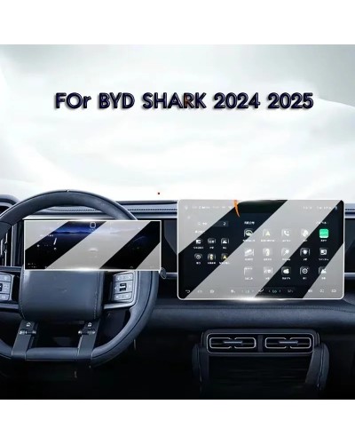Para BYD SHARK 2024 2025 vidrio templado navegación Interior del coche