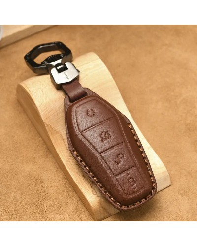 Funda de cuero para mando a distancia de coche, cubierta de llavero pa
