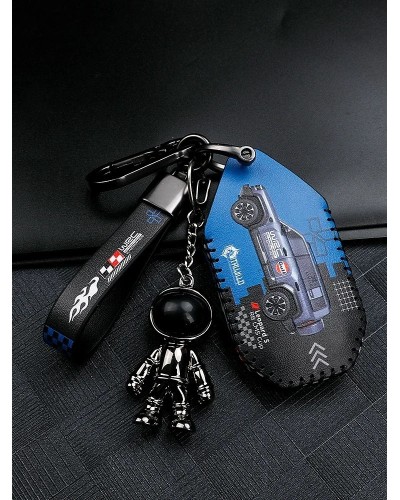 Funda de cuero para llave inteligente de coche, carcasa Fob de entrada