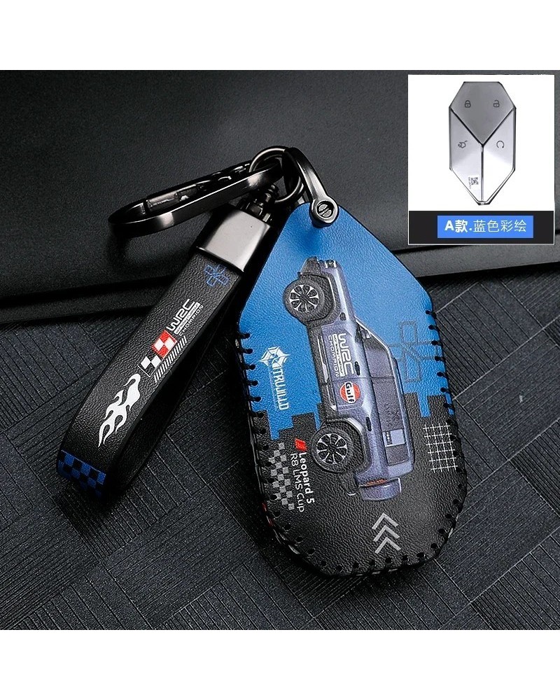 Funda de cuero para llave inteligente de coche, carcasa Fob de entrada