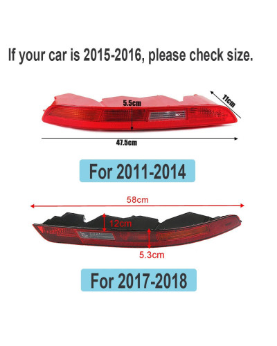 Luz trasera de parachoques para Audi Q3, 2011-2018, señal de giro, luz de freno de parada con 4 bombillas, lámpara de señal tras
