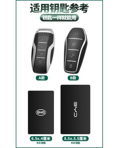 Funda de gamuza para llave de coche, soporte con hebilla para BYD Han 