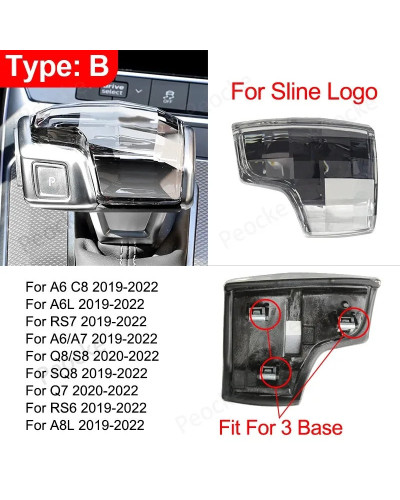 Perilla de cambio de marchas de cristal para Audi, cubierta de manija de palanca de cambios, accesorios interiores de coche, Q7,