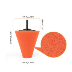 Tire Polishing Sponge Auto Wheel Used For Electric Drill Burnishing Ball Polishing Cone Set Car Hub Buffing Sponge Polishing Kit