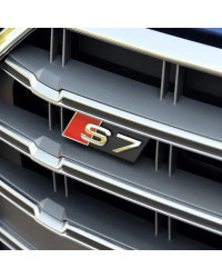 Insignia de emblema de rejilla delantera de coche ABS, decoración para Audi Sline S2, S3, S4, S5, S7, S6, S8, RS3, RS4, RS5, SQ5