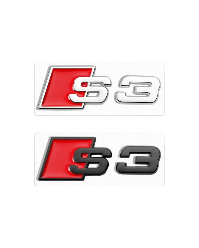 Letras de números de Metal 3D, emblema para Audi Serie S, guardabarros de coche, maletero, pegatina de logotipo trasero, Estilo 