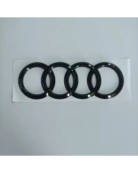 Logotipo de anillo delantero y trasero para Audi A3, conjunto de logotipo de cola Quattro negro brillante, insignia modificada, 