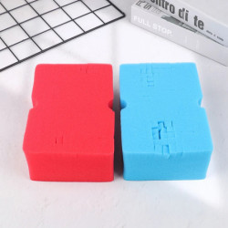 1PCS Large Cross Cut Durable Soft Foam Grid Sponge Rinseless Non Scratch Car Wash Tools Absorbent Easy Grip Car Cleaning