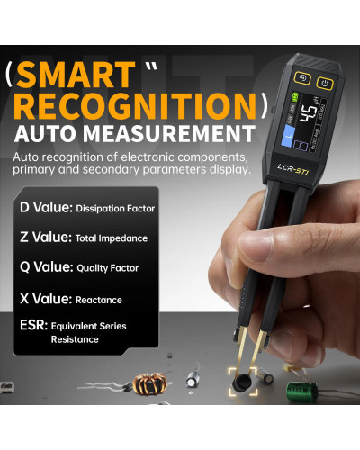 Transistor Tester Smart Tweezer LCR SMD ESR Tester Resistance Capacita