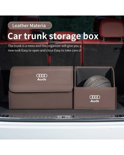 Caja de almacenamiento de maletero de coche, bolsa de Camping plegable, caja de herramientas para Audi ABT A1, A3, A4, A5, A6, A