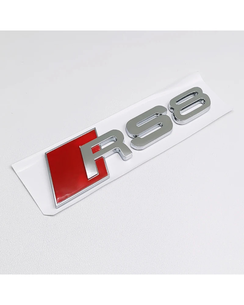 Logotipo 3D ABS negro RS3, RS4, RS5, RS6, RS7, RS8, emblema de letras, pegatina de coche, insignia de maletero trasero, calcoman