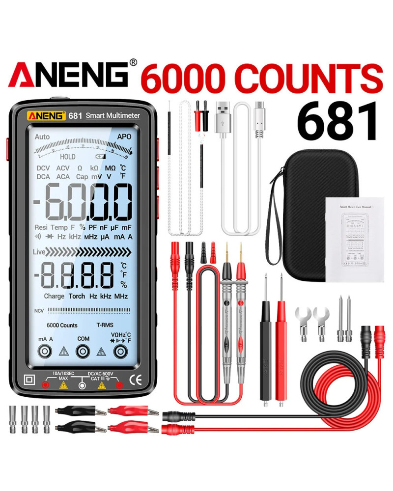 ANENG 681 Rechargable Digital Professional Multimeter Non-contact Volt