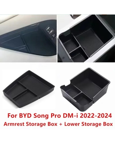 Para 21-24 BYD Song Pro DM-i compartimento central para coche caja de 