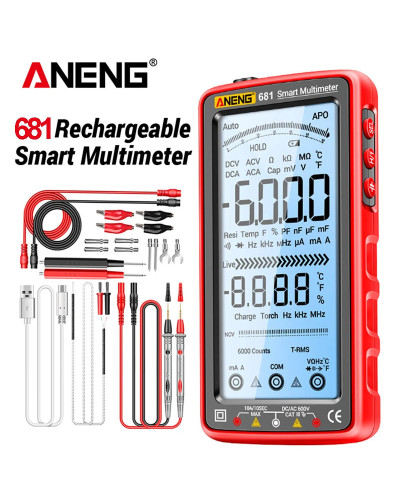 ANENG 681 Rechargable Digital Professional Multimeter Non-contact Volt